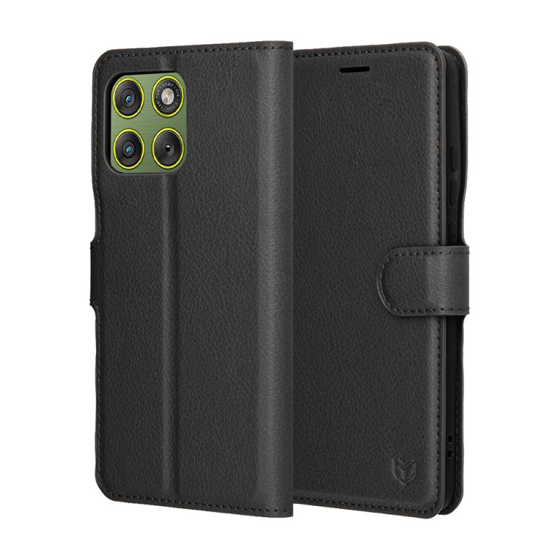 Husa pentru Motorola Edge 70 - Techsuit Leather Folio - Black