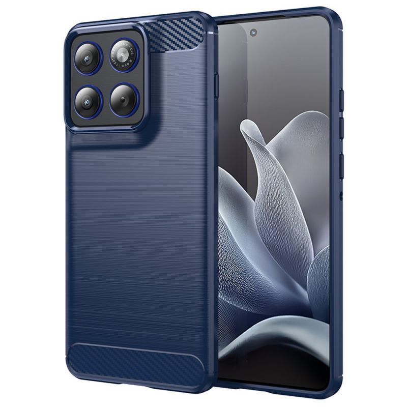Husa pentru Motorola Edge 70 - Techsuit Carbon Silicone - Blue