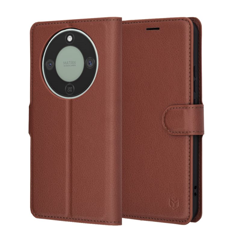 Husa pentru Honor Magic8 Lite - Techsuit Leather Folio - Brown