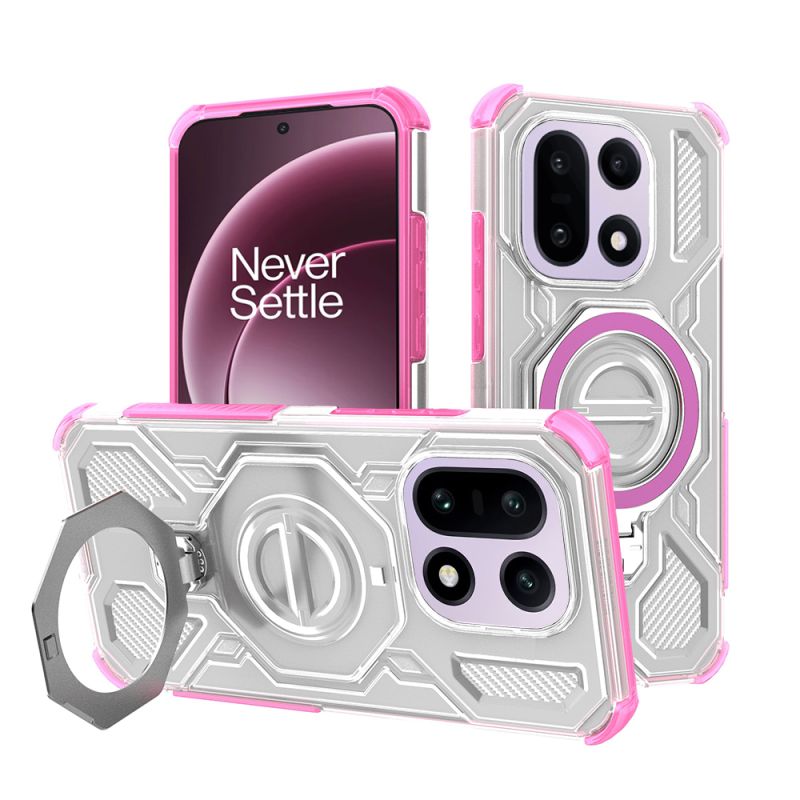 Husa pentru OnePlus 15 - Techsuit Carbon Shield PRO - Pink Transparent