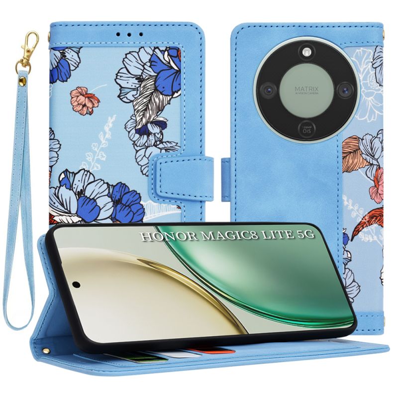 Husa pentru Honor Magic8 Lite - Techsuit FlipCraft - Vibrant Blue