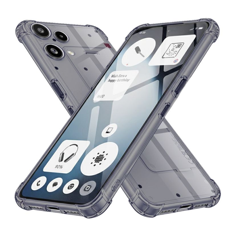 Husa pentru Nothing Phone (3a) Lite - Techsuit Shockproof Clear Silicone - Smoke Black