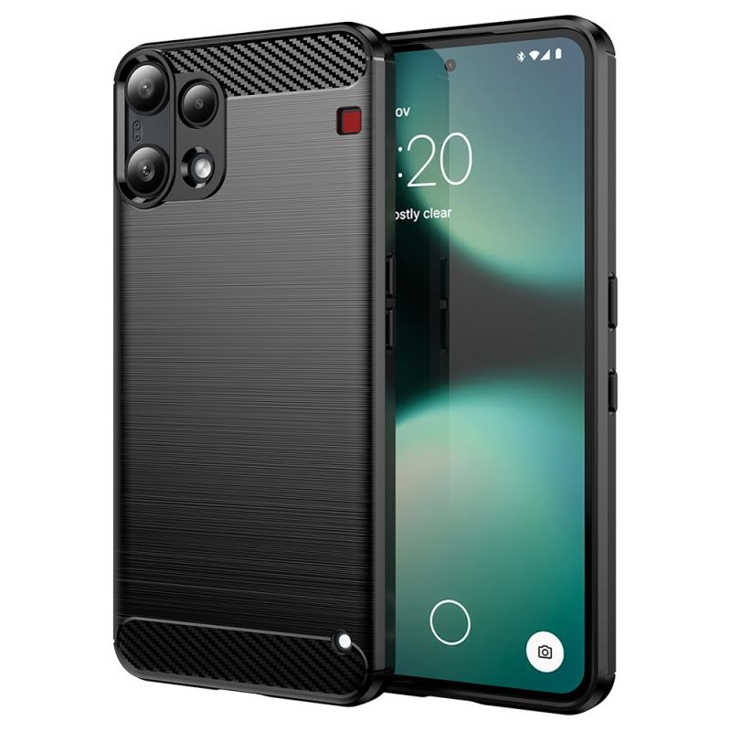 Husa pentru Nothing Phone (3a) Lite - Techsuit Carbon Silicone - Black