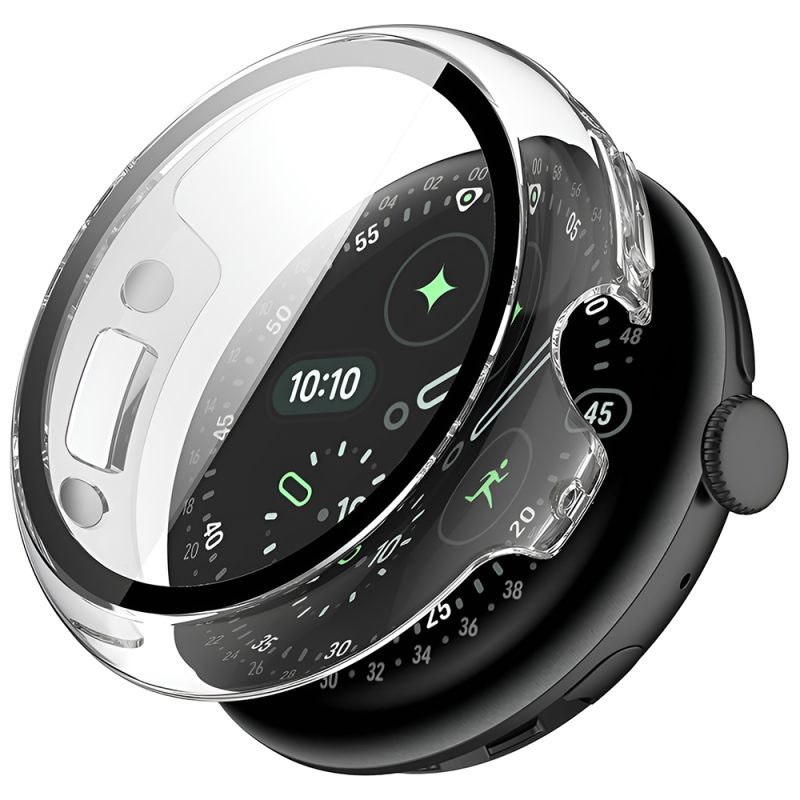 Husa pentru Google Pixel Watch 4 45mm / Pixel Watch 5 45mm + Folie - Techsuit Defense360 Pro - Clear