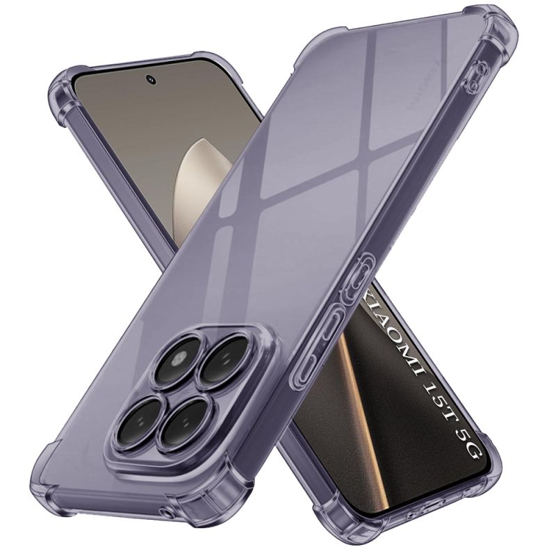 Husa pentru Xiaomi 15T - Techsuit Shockproof Clear Silicone - Smoke Black