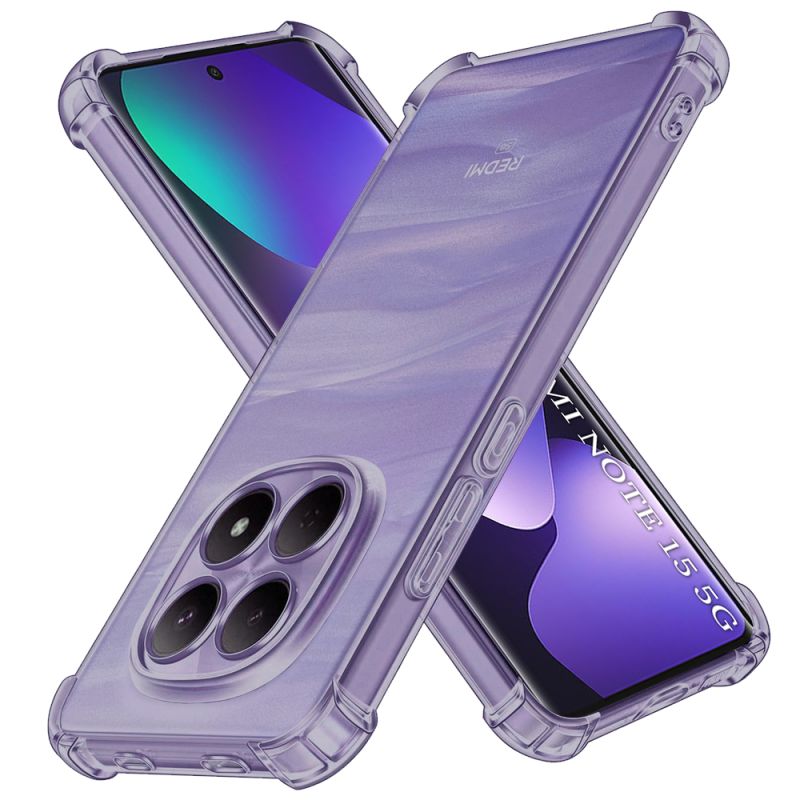 Husa pentru Xiaomi Redmi Note 15 5G / Note 15 4G / Poco M8 5G - Techsuit Shockproof Clear Silicone - Smoke Black