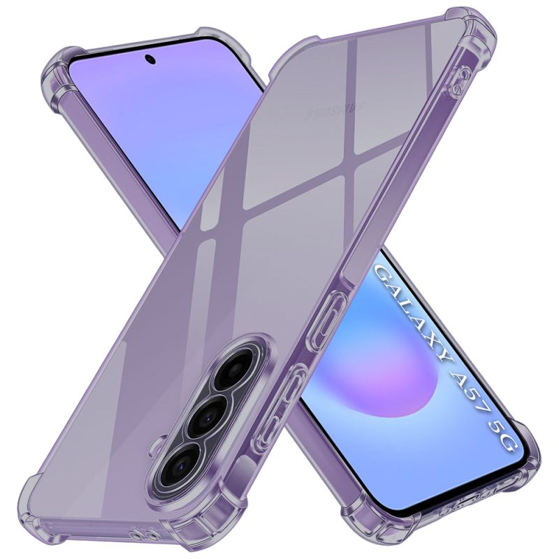 Husa pentru Samsung Galaxy A57 5G - Techsuit Shockproof Clear Silicone - Smoke Black