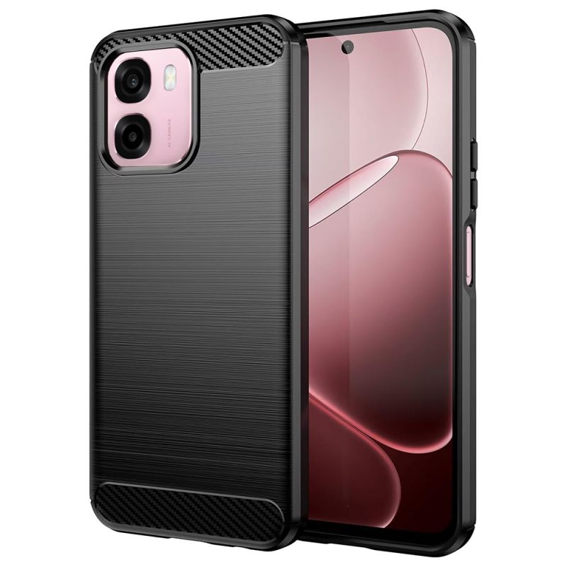 Husa pentru Oppo A6 4G / A6x 4G / A6x 5G / A6k 4G - Techsuit Carbon Silicone - Black