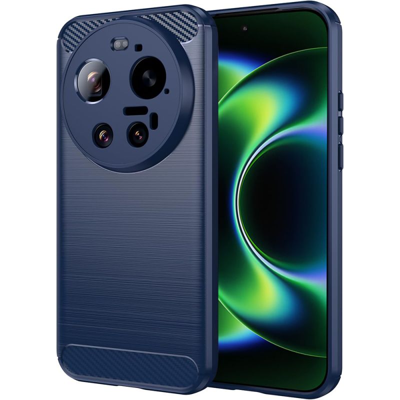 Husa pentru Xiaomi 17 Ultra - Techsuit Carbon Silicone - Blue