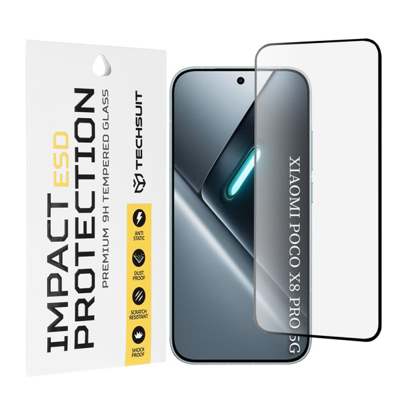 Folie pentru Xiaomi Poco X8 Pro - Techsuit ESD Glass - Black