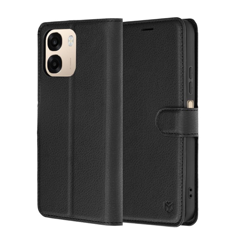 Husa pentru Oppo A6 4G / A6x 4G / A6x 5G / A6k 4G - Techsuit Leather Folio - Black