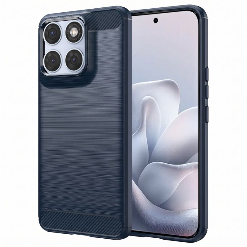Husa pentru Motorola Edge 70 Fusion - Techsuit Carbon Silicone - Blue