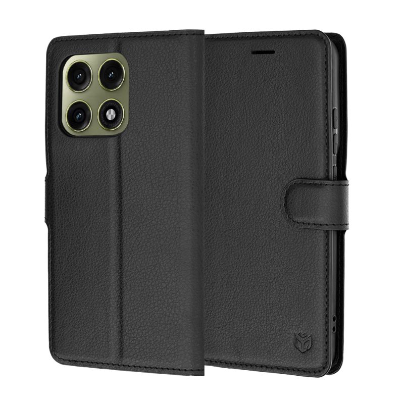 Husa pentru Motorola Edge 70 Pro - Techsuit Leather Folio - Black