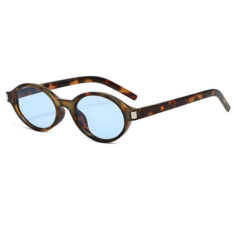 Ochelari de Soare Ovali, pentru Femei - Techsuit (3952) - Print / Blue