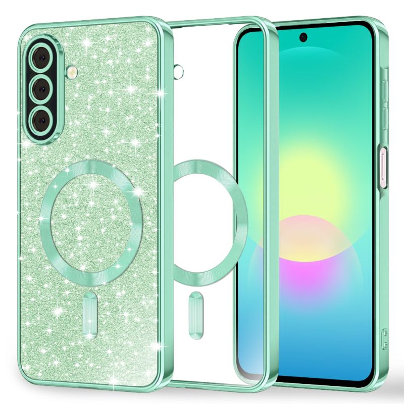 Husa pentru Samsung Galaxy A27 5G - Techsuit Luxury Glitter MagSafe - Light Green