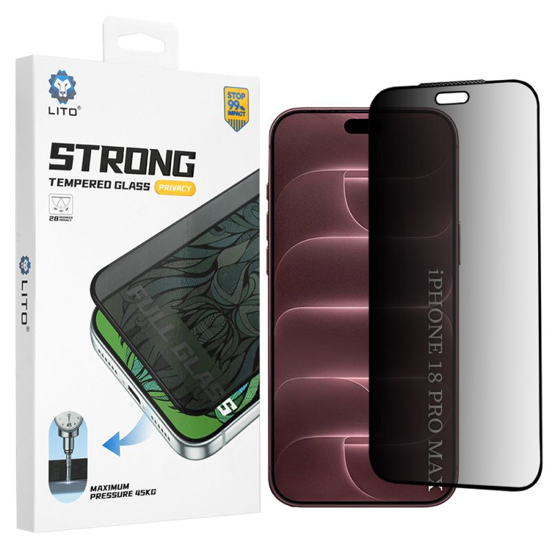 Folie pentru iPhone 18 Pro Max - Lito D+ Max Privacy 300C - Black