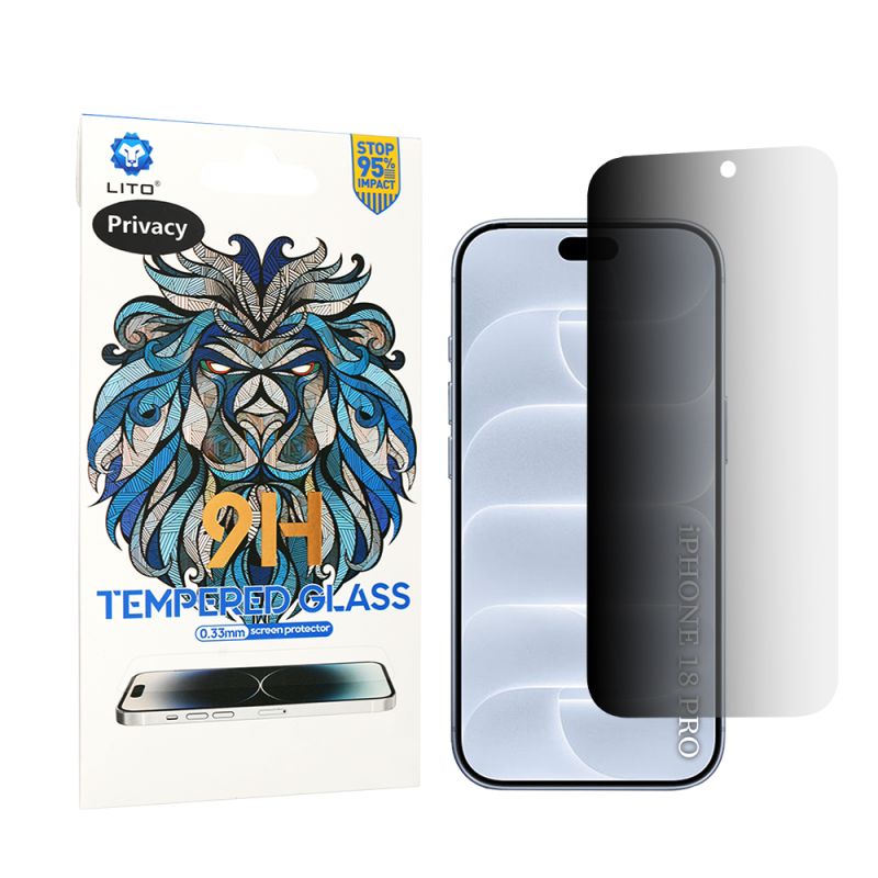 Folie pentru iPhone 18 Pro - Lito 2.5D Classic Glass - Privacy