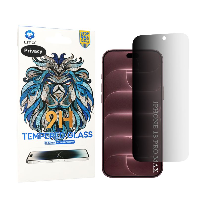 Folie pentru iPhone 18 Pro Max - Lito 2.5D Classic Glass - Privacy