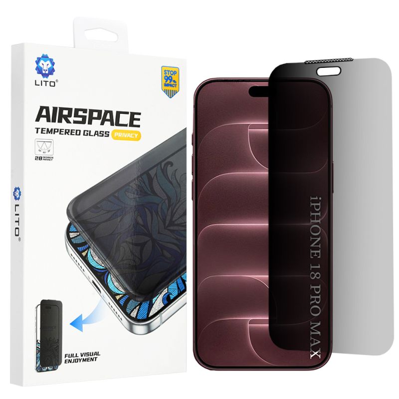 Folie pentru iPhone 18 Pro Max - Lito Airspace Border - Privacy