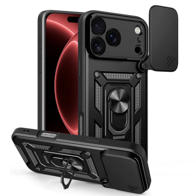 Husa pentru iPhone 18 Pro / iPhone 17 Pro - Techsuit CamShield Series - Black