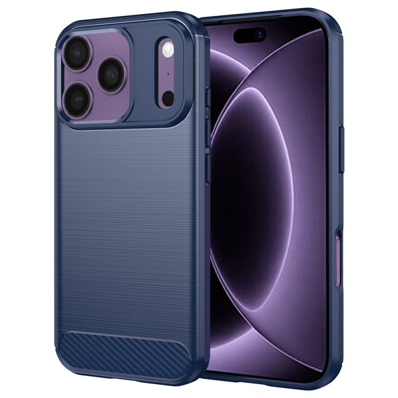 Husa pentru iPhone 18 Pro / iPhone 17 Pro - Techsuit Carbon Silicone - Blue