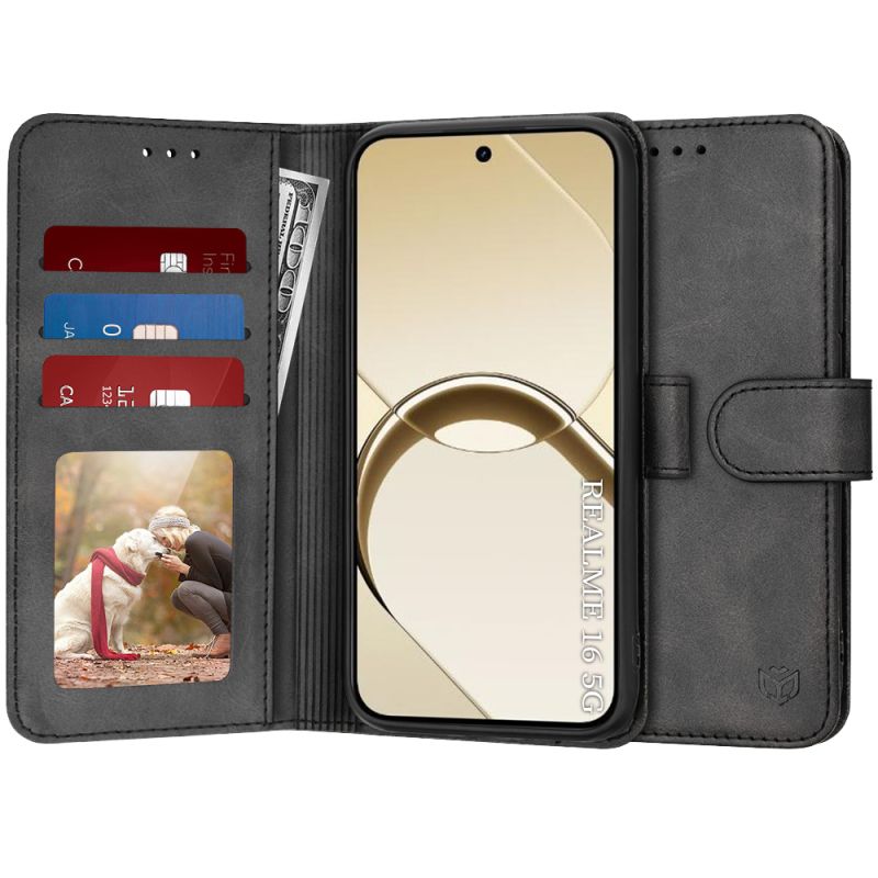 Husa pentru Realme 16 5G - Techsuit Diary Book - Black