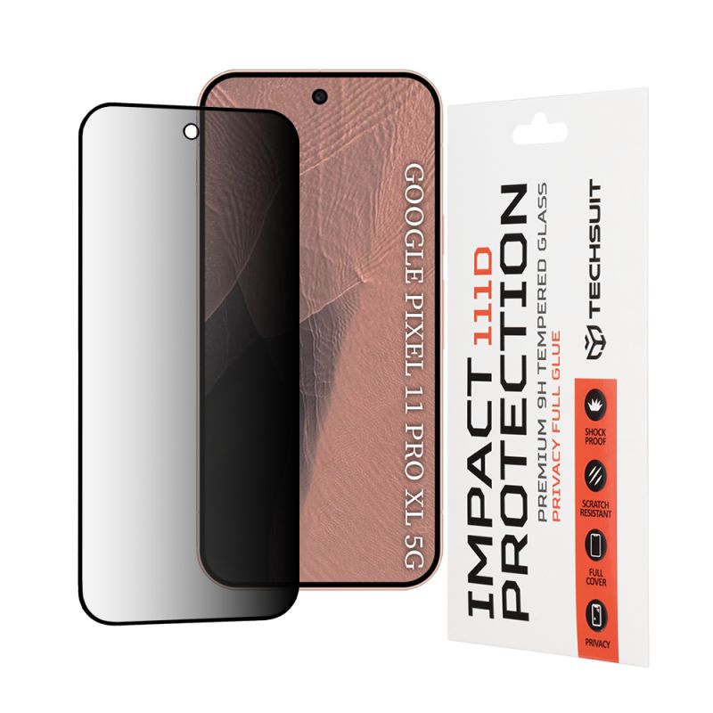 Folie pentru Google Pixel 11 Pro XL - Techsuit 111D Privacy Full Glue - Black