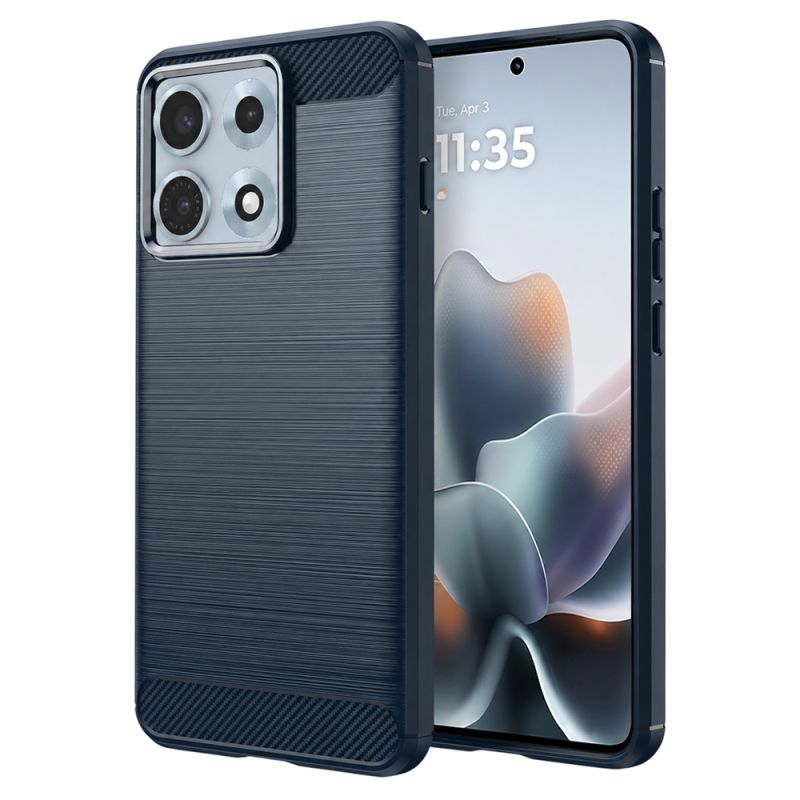 Husa pentru Motorola Edge 70 Max - Techsuit Carbon Silicone - Blue