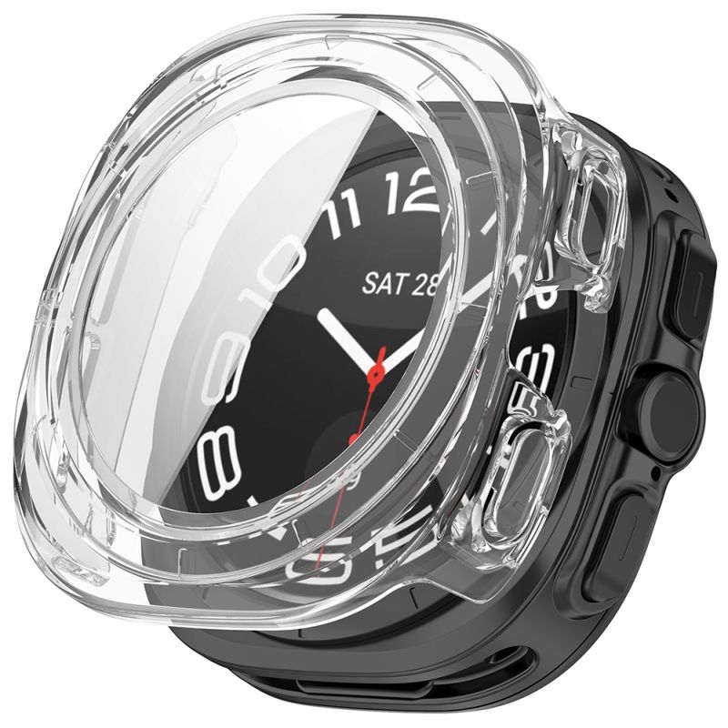 Husa pentru Samsung Galaxy Watch Ultra 2 + Folie - Techsuit Defense360 Pro - Clear