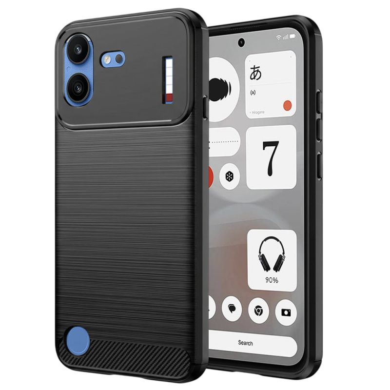 Husa pentru Nothing Phone (4b) - Techsuit Carbon Silicone - Black