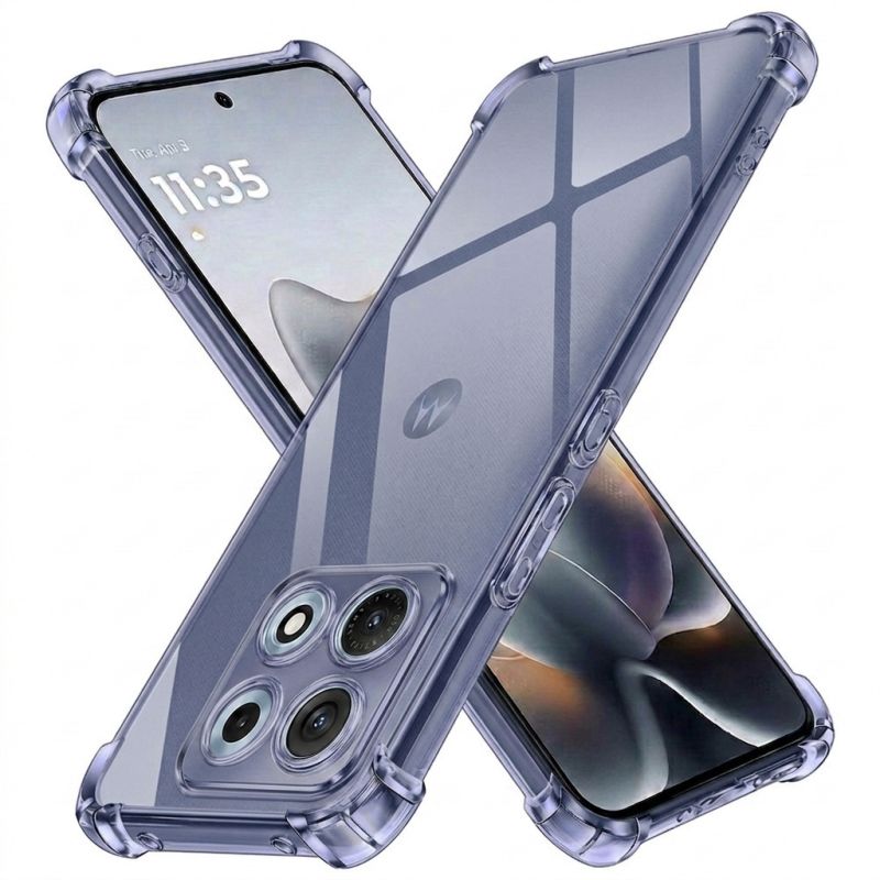 Husa pentru Motorola Edge 70 Max - Techsuit Shockproof Clear Silicone - Smoke Black