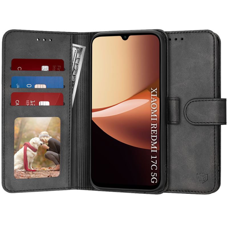 Husa pentru Xiaomi Redmi 17C 5G - Techsuit Diary Book - Black