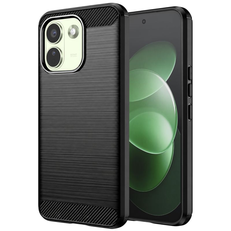 Husa pentru Xiaomi Redmi Note 17 Pro Max - Techsuit Carbon Silicone - Black
