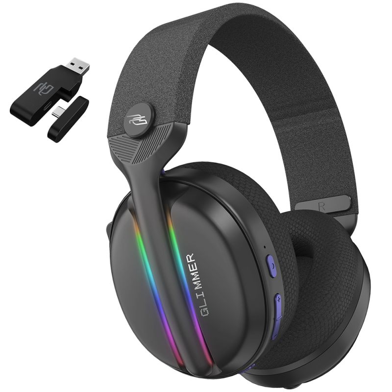 Casti cu Microfon pentru Gaming, RGB, 900mAh - Proove Glimmer (WHGL00022016) - Black/Purple