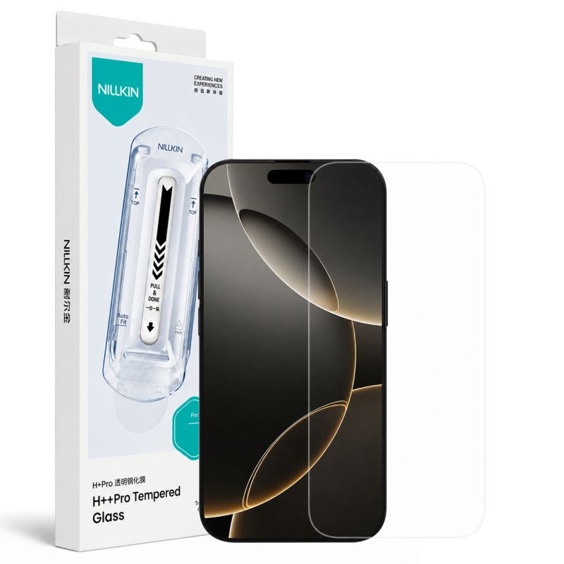 Folie pentru iPhone 16 Pro Max - Nillkin H+Pro Anti-Explosion Glass cu Aplicator - Clear
