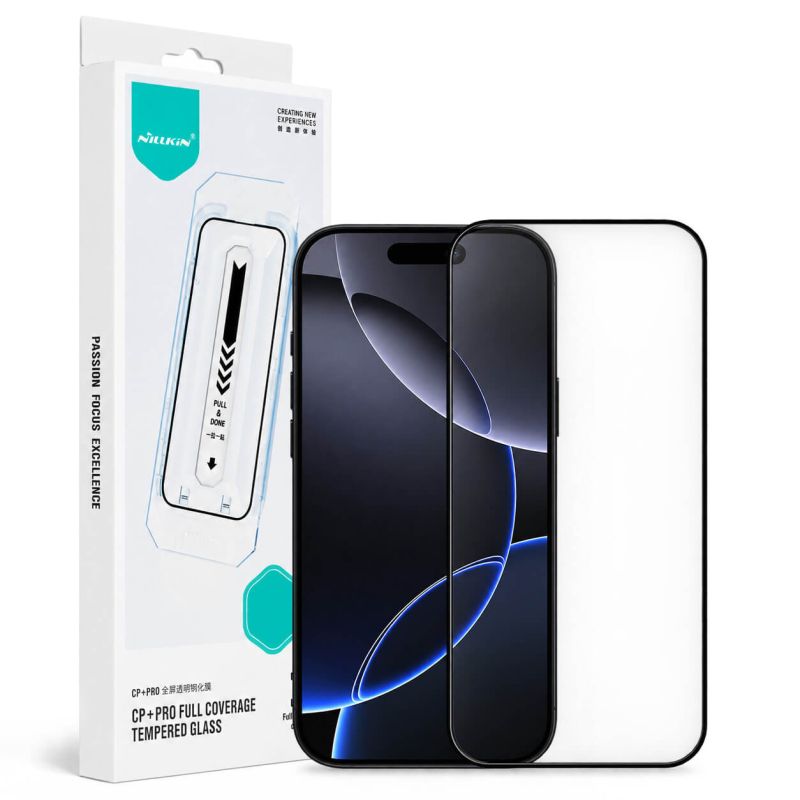 Folie pentru iPhone 16 Pro - Nillkin CP+PRO Anti-Explosion cu Aplicator - Black