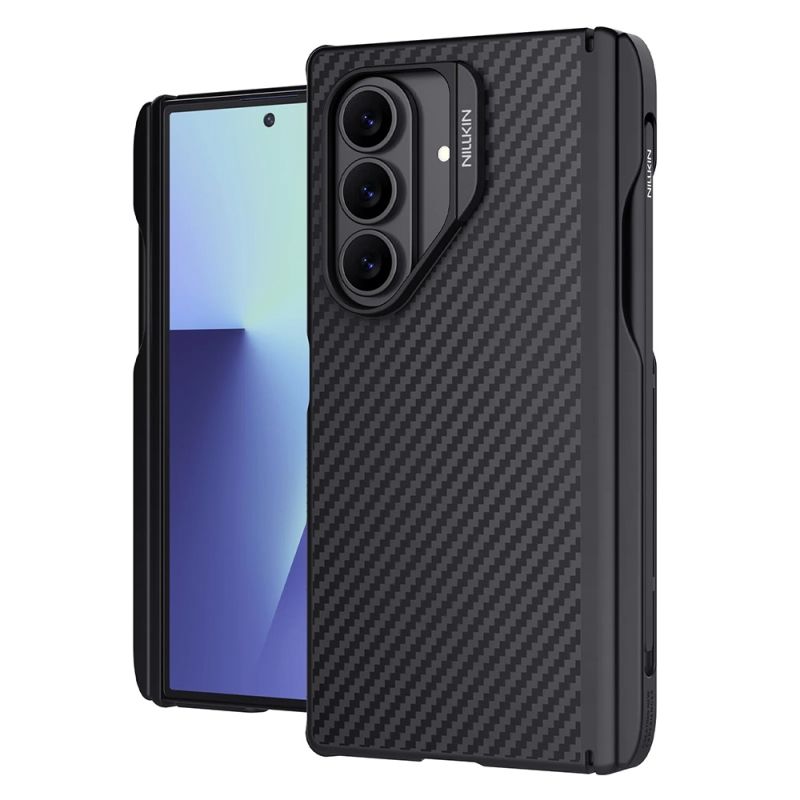 Husa pentru Samsung Galaxy Z Fold7 - Nillkin Synthetic Fiber Pro Magnetic (With S Pen) - Black