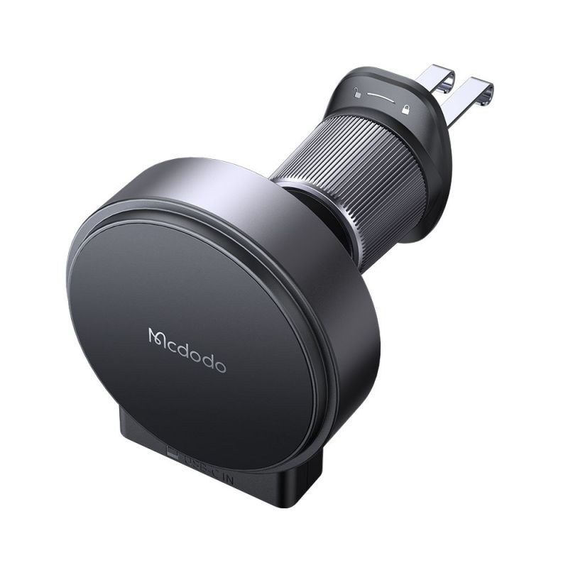 Suport pentru Grila de Ventilatie pentru Telefon, Incarcare Wireless, 15W + Cablu Retractabil - Mcdodo (CH-3000) - Black