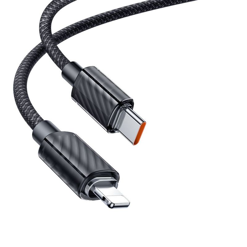 Cablu, Type-C la Lightning, Transparent, 36W, 1.2m - Mcdodo (CA-3660) - Black