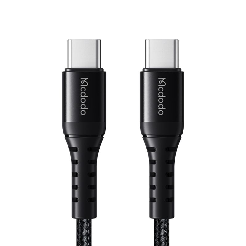 Cablu Type-C la Type-C PD60W Aluminiu, Nailon Impletit, 1m - Mcdodo (CA-5641) - Black