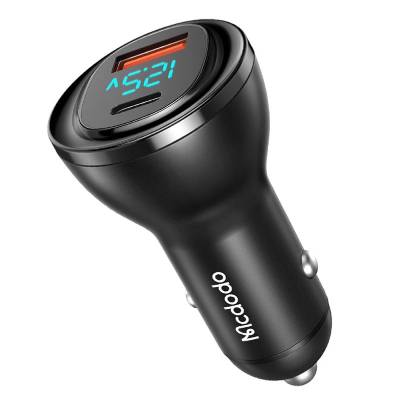 Incarcator pentru Masina, 95W, USB-A, USB-C, Afisaj Digital, Fast Charger - Mcdodo (CC-5670) - Black