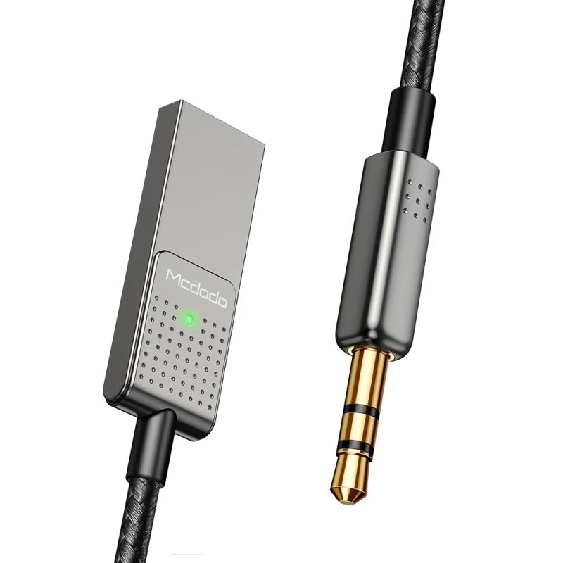 Cablu USB la Jack 3.5mm, din Nailon, 1.7m - Mcdodo (CA-8700) - Black