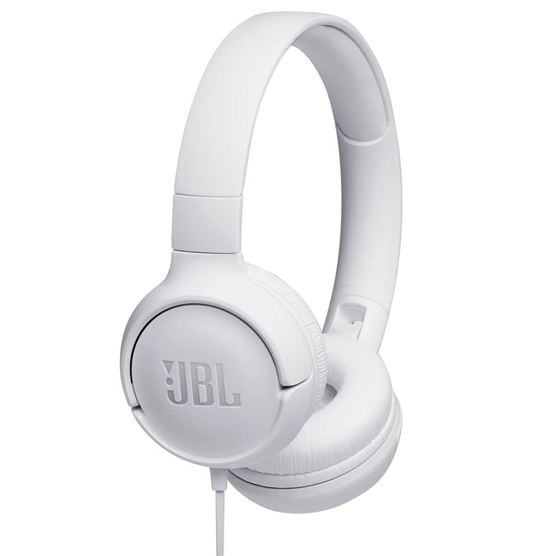 Casti Pure Bass, cu fir - JBL Tune 500 - White