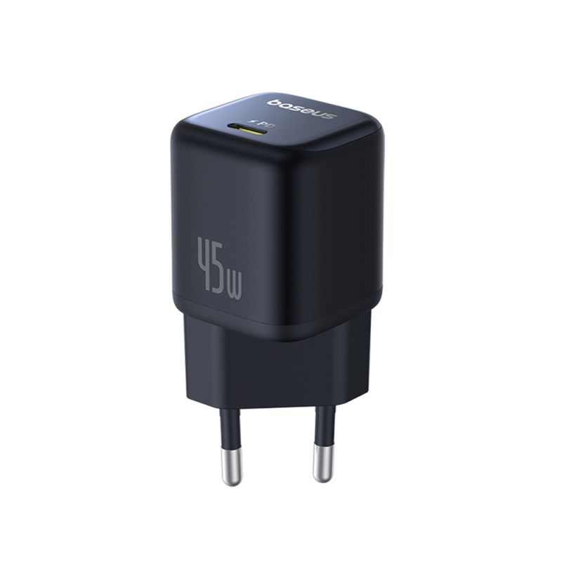 Alimentator pentru Priza, 45W, USB-C, GaN - Baseus PicoGo (P10176800123-00) - Cosmic Black