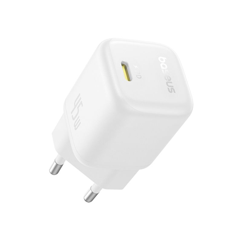 Alimentator pentru Priza, 45W, USB-C, GaN - Baseus PicoGo (P10176800213-00) - Moon White