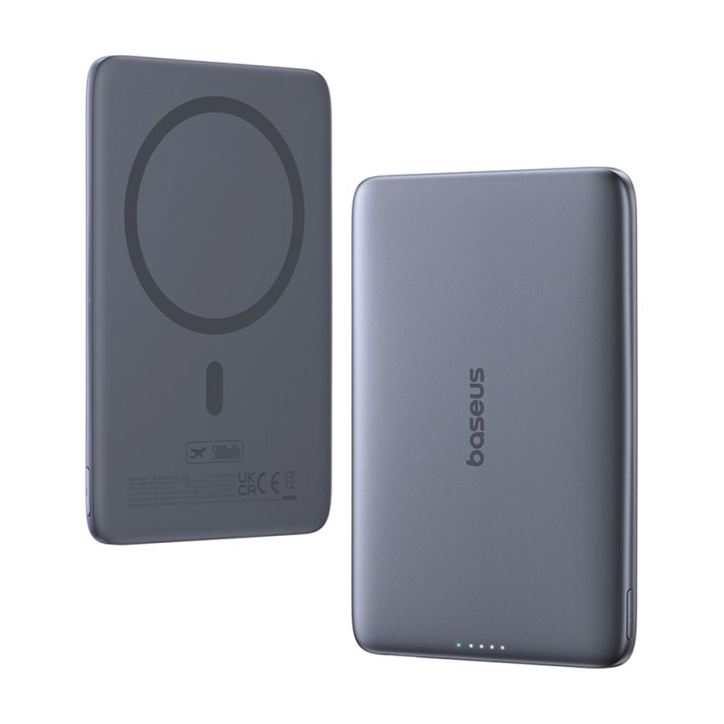 Acumulator Extern MagSafe, Type-C PD20, 5000mAh + Cablu 60W - Baseus PicoGo AM41 (P1007680C813-00) - Gray
