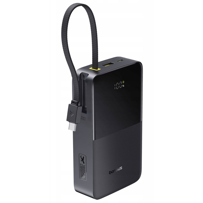 Baterie Externa, Cablu USB-C Inclus, 20000mAh, 22.5W, Digital Display - Baseus (E0027701) - Cosmic Black
