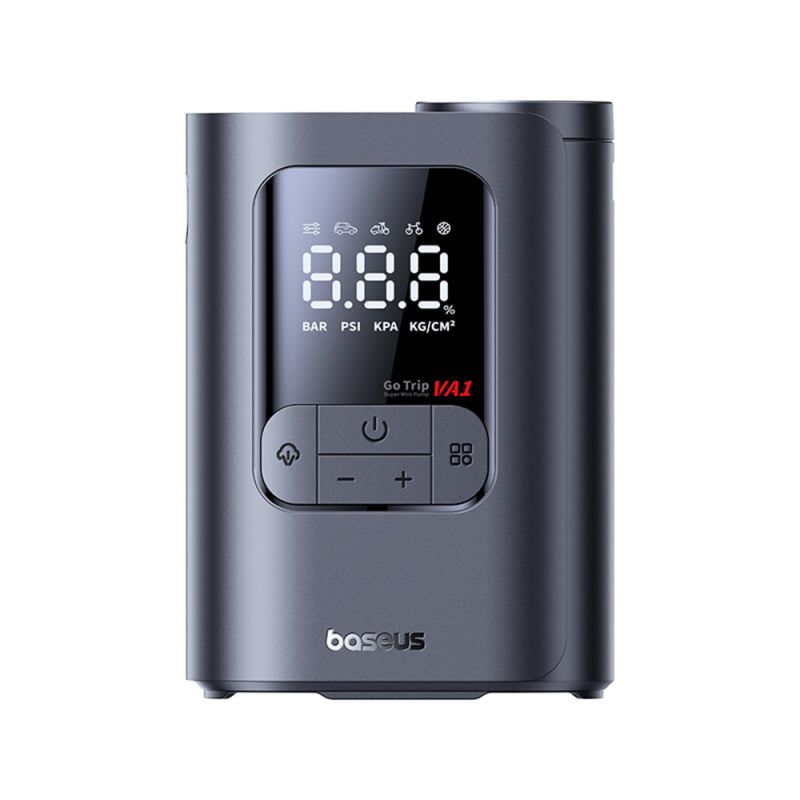 Pompa electrica cu Afisaj, Lanterna - Baseus GoTrip VA1 Super Mini (C0119701) - Cosmic Black