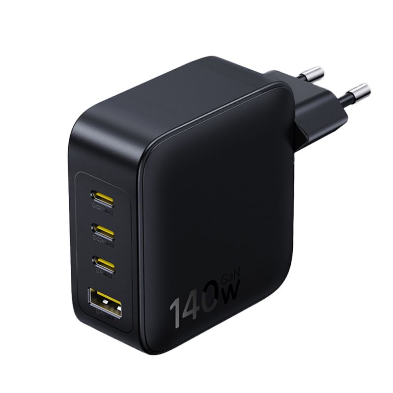 Incarcator pentru Priza, 3x USB-C, 1x USB-A, 140W, GaN - Baseus EnerFill FH11 (E0121J00) - Cosmic Black