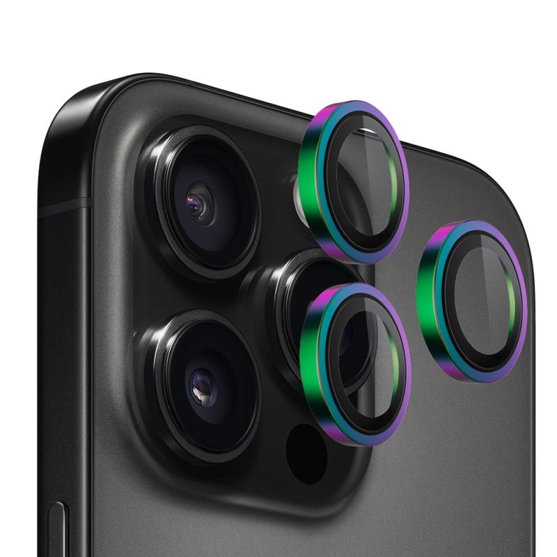 Folie pentru iPhone 14 Pro / iPhone 14 Pro Max - Blueo Original Metal Frame Lens Protector - Colorful